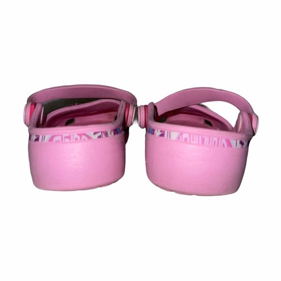 Crocs Pink Aqua Aztec Elephant Clogs Girl's C 13 - Picture 7 of 9